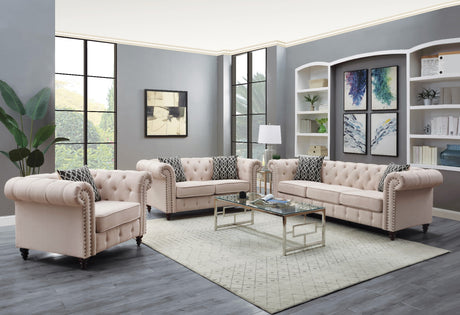 Aurelia Chair W/Pillow 52422 Beige Linen | Acme | Home Elegance USA