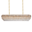 Aurelia 19-Light Rectangular Chandelier – Gold Crystal Luxury Linear Lighting Fixture