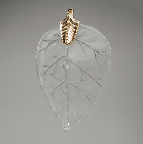 Autumn 13-Light Chandelier – Organic Frosted Glass Leaf Design Lighting Fixture