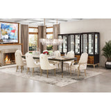 Autumn Rectangular Light Chandelier – Frosted Glass Leaf Design with Gold Accents