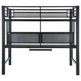 Avalon Full Workstation Loft Bed Black 460023 | Coaster | Home Elegance USA