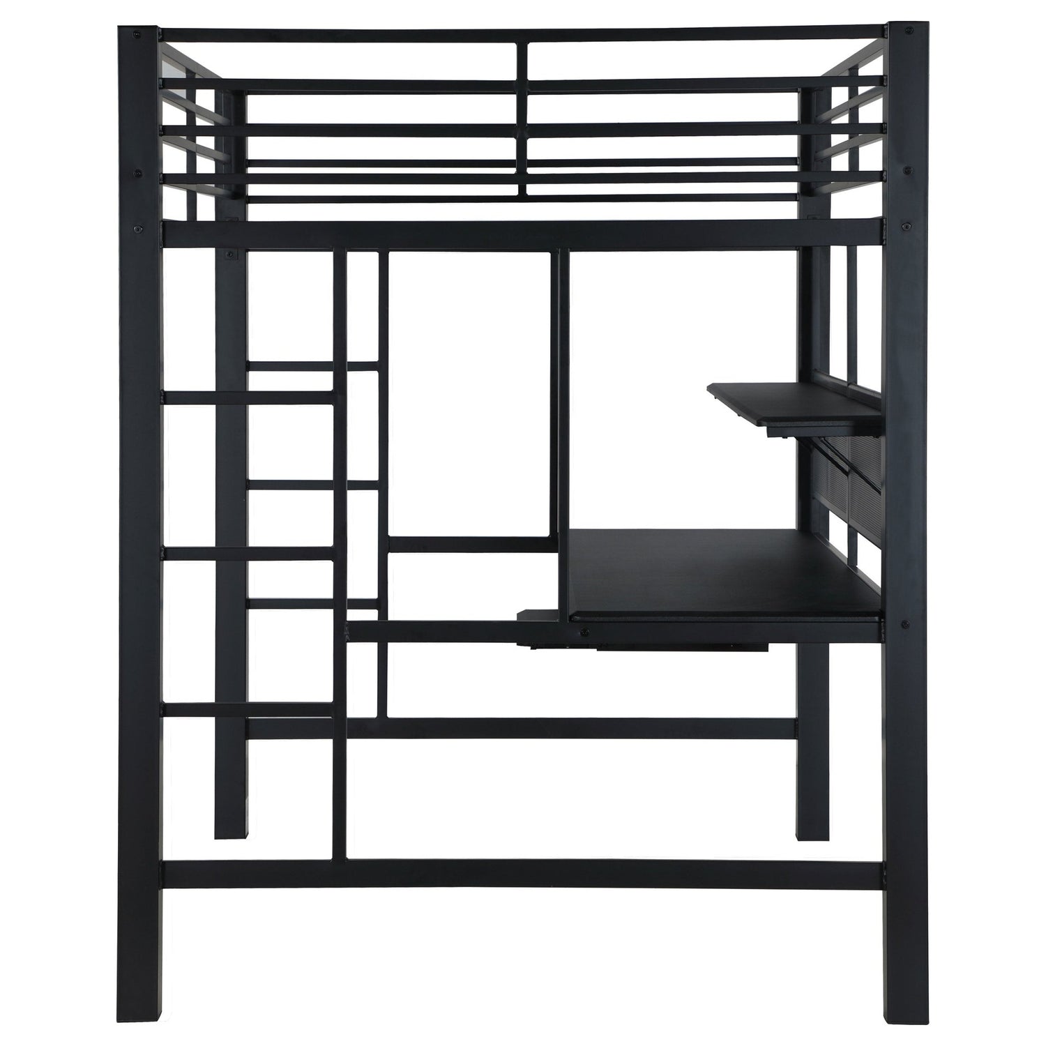 Avalon Full Workstation Loft Bed Black 460023 | Coaster | Home Elegance USA Side View