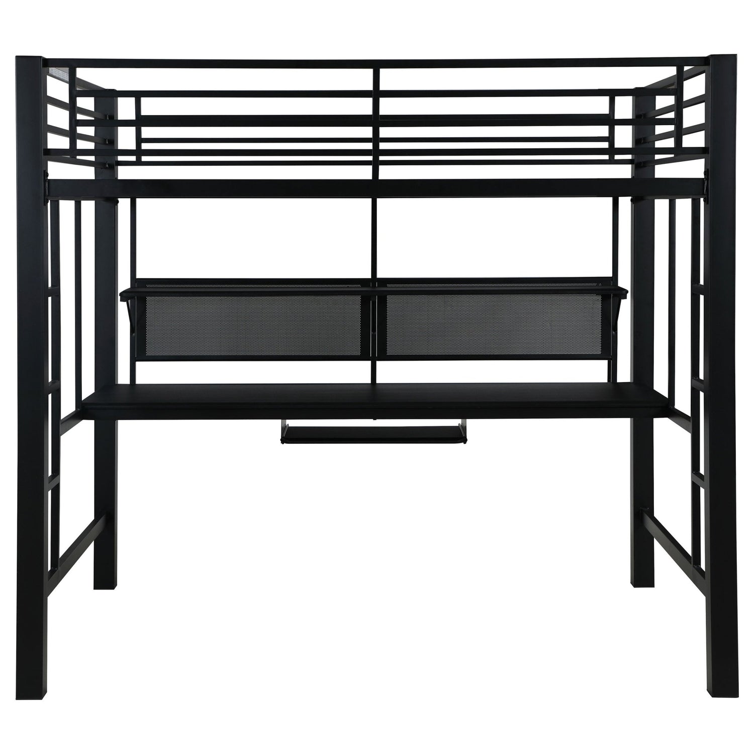 Avalon Full Workstation Loft Bed Black 460023 | Coaster | Home Elegance USA Front