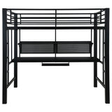 Avalon Full Workstation Loft Bed Black 460023 | Coaster | Home Elegance USA Front