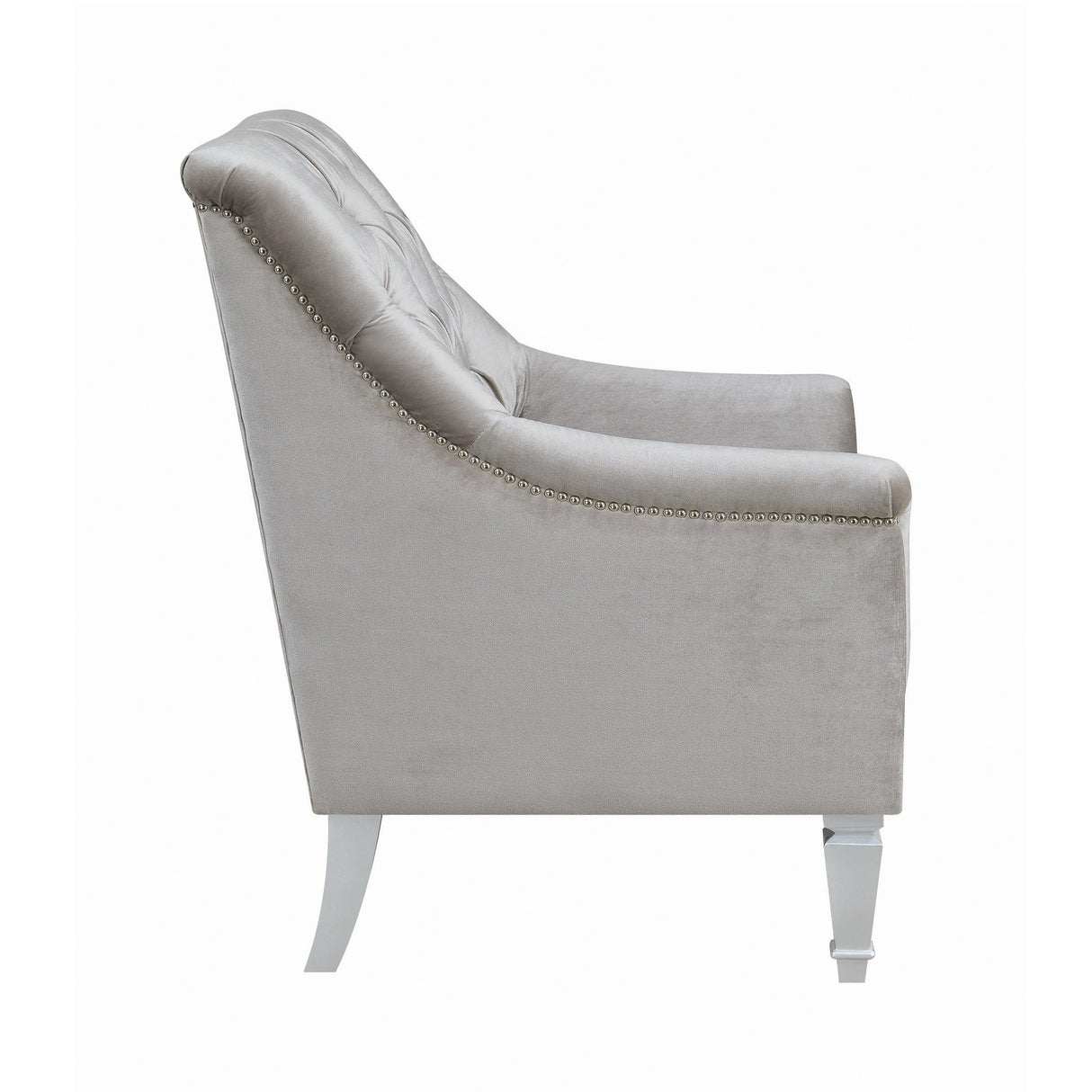 Avonlea Sloped Arm Tufted Chair Grey by Coaster Furniture Coaster Furniture