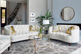 Avonlea Upholstered Sloped Arm Sofa and Loveseat Champagne by Coaster Furniture Coaster Furniture