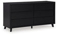 Ashley Black Danziar Six Drawer Dresser | Home Elegance USA