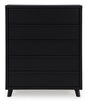 Ashley Black Danziar Five Drawer Wide Chest | Home Elegance USA