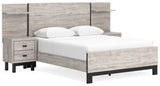 Ashley Gray Vessalli B1036B5 Queen Panel Bed with Extensions | Home Elegance USA