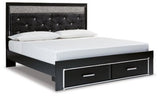 Ashley Black Kaydell B1420B23 King Upholstered Panel Storage Bed - B1420B23 - Home Elegance USA - 1