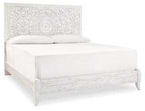 Ashley Whitewash Paxberry B181B10 King Panel Bed | Home Elegance USA