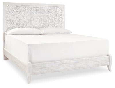 Ashley Whitewash Paxberry B181B10 King Panel Bed - B181B10 - Home Elegance USA - 1