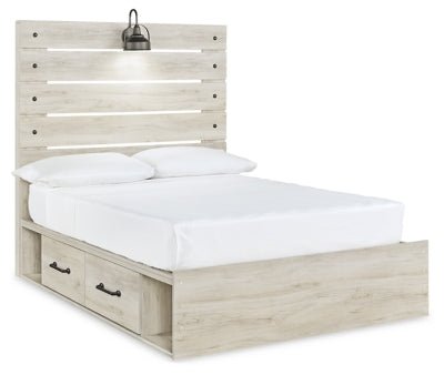 Ashley Whitewash Cambeck B192B34 Full Panel Bed with 4 Storage Drawers - B192B34 - Home Elegance USA - 1