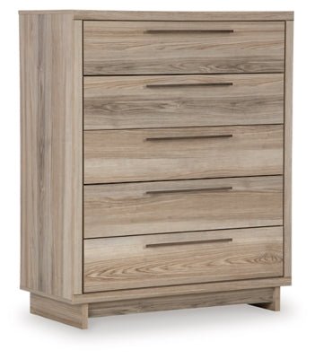 Ashley Tan Hasbrick Five Drawer Wide Chest | Home Elegance USA