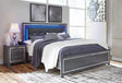 Ashley Gray Lodanna B214B10 King Panel Bed | Home Elegance USA