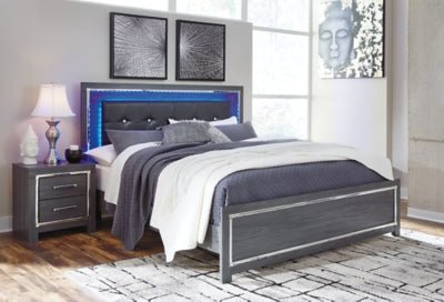 Ashley Gray Lodanna B214B10 King Panel Bed - B214B10 - Home Elegance USA - 1