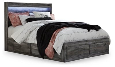 Ashley Gray Baystorm B221B13 Queen Panel Bed with 4 Storage Drawers - B221B13 - Home Elegance USA - 1