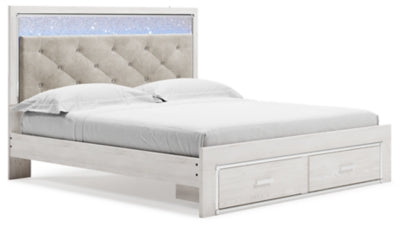Ashley White Altyra B2640B29 King Upholstered Storage Bed