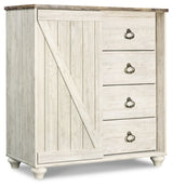 Whitewash Willowton Dressing Chest - Ashley - Home Elegance USA