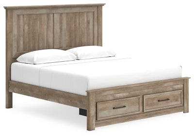 Ashley Sand Yarbeck B2710B7 King Panel Bed with Storage