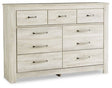 Ashley Whitewash Bellaby Seven Drawer Dresser | Home Elegance USA