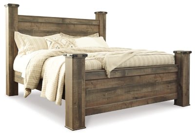 Ashley Brown Trinell B446B45 King Poster Bed - B446B45 - Home Elegance USA - 1