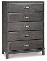 Ashley Gray Caitbrook Five Drawer Chest | Home Elegance USA