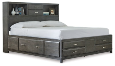 Ashley Gray Caitbrook B476B6 King Storage Bed with 8 Drawers