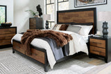 Ashley Kraeburn King Panel Storage Bed Brown & Black | B496B13