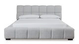 Grendusk King Upholstered Bed Light Gray | Ashley