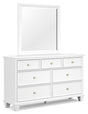 Ashley White Fortman B680B1 Dresser and Mirror | Home Elegance USA