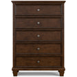 Ashley Brown Danabrin Five Drawer Chest | Home Elegance USA