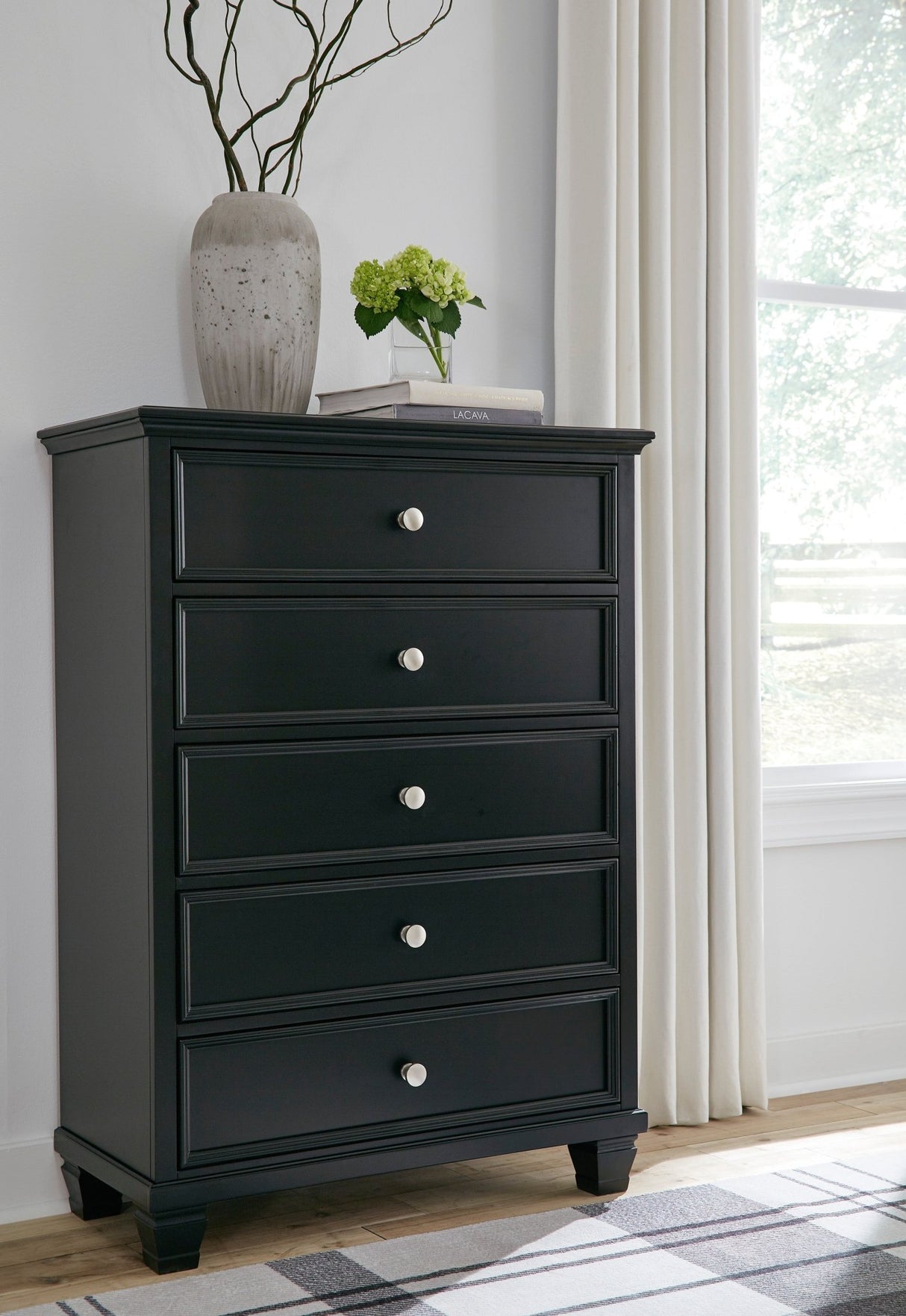 Ashley Black Lanolee Five Drawer Chest | Home Elegance USA