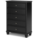 Ashley Black Lanolee Five Drawer Chest | Home Elegance USA