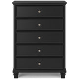 Ashley Black Lanolee Five Drawer Chest | Home Elegance USA