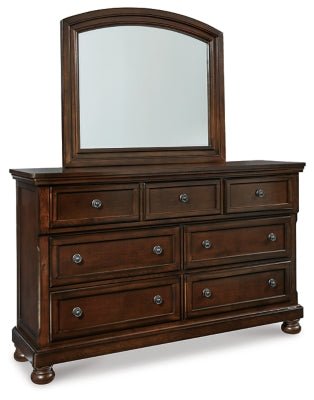 Ashley Rustic Brown Porter B697B1 Dresser and Mirror | Home Elegance USA