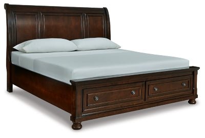 Ashley Rustic Brown Porter B697B17 California King Sleigh Bed | Home Elegance USA