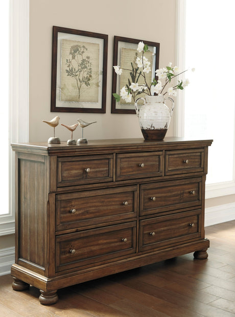 Ashley Medium Brown Flynnter Dresser - B719 - 31 - Home Elegance USA - 4