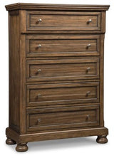 Ashley Medium Brown Flynnter Five Drawer Chest - B719 - 46 - Home Elegance USA - 1