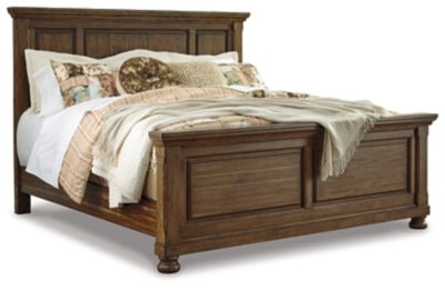 Ashley Medium Brown Flynnter B719B2 Queen Panel Bed - B719B2 - Home Elegance USA - 1