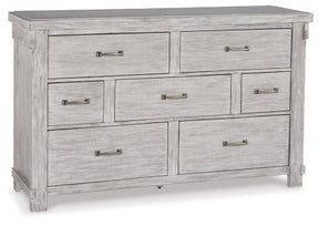 7 Drawer Dresser Textured White Brashland Farmhouse B740 - 31 | Ashley | Home Elegance USA