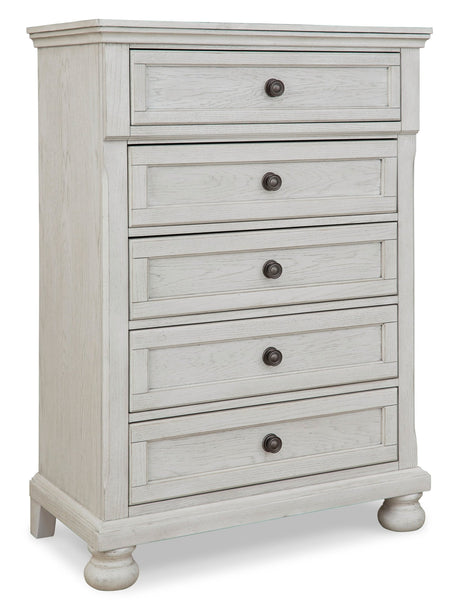 Ashley Antique White Robbinsdale Five Drawer Chest - B742 - 45 - Home Elegance USA - 2