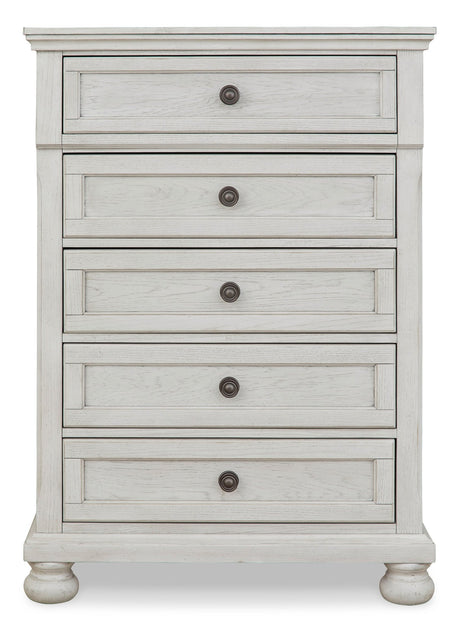 Ashley Antique White Robbinsdale Five Drawer Chest - B742 - 45 - Home Elegance USA - 1