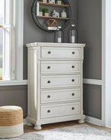 Ashley Antique White Robbinsdale Five Drawer Chest - B742 - 46 - Home Elegance USA - 5