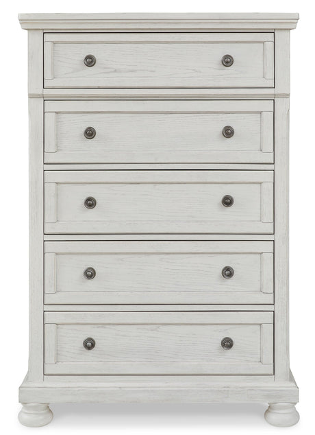 Ashley Antique White Robbinsdale Five Drawer Chest - B742 - 46 - Home Elegance USA - 1