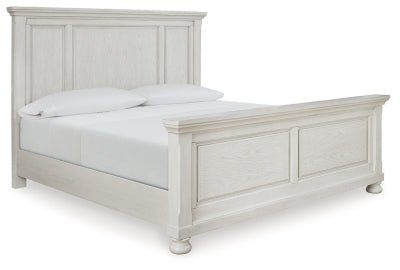 Ashley Antique White Robbinsdale B742B6 King Panel Bed - B742B6 - Home Elegance USA - 1