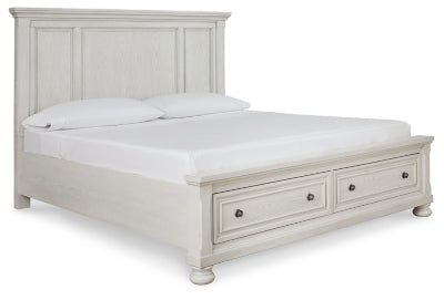 Ashley Antique White Robbinsdale B742B24 Queen Panel Storage Bed - B742B24 - Home Elegance USA - 1