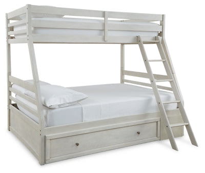 Ashley Antique White Robbinsdale B742B16 Twin over Full Bunk Bed with Storage