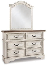 Ashley Chipped White Realyn B743B12 Dresser and Mirror | Home Elegance USA