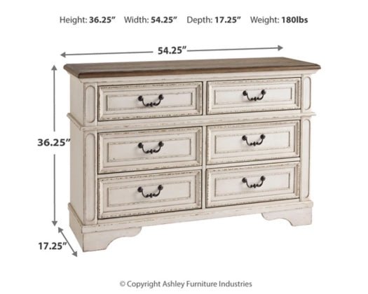 Ashley Two - tone Realyn Dresser - B743 - 21 - Home Elegance USA - 5